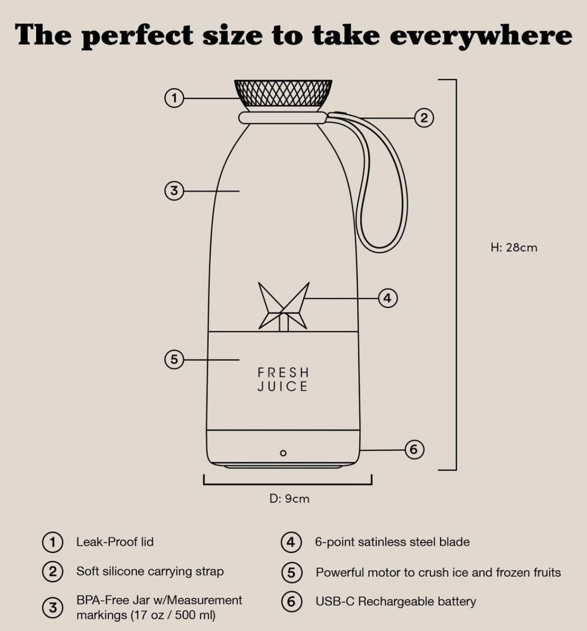 Portable Electric Blender