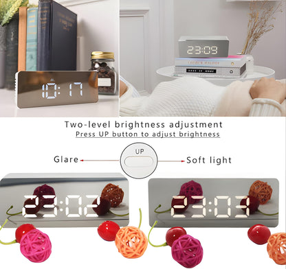 Mirror Digital LED Mirror Alarm Clock