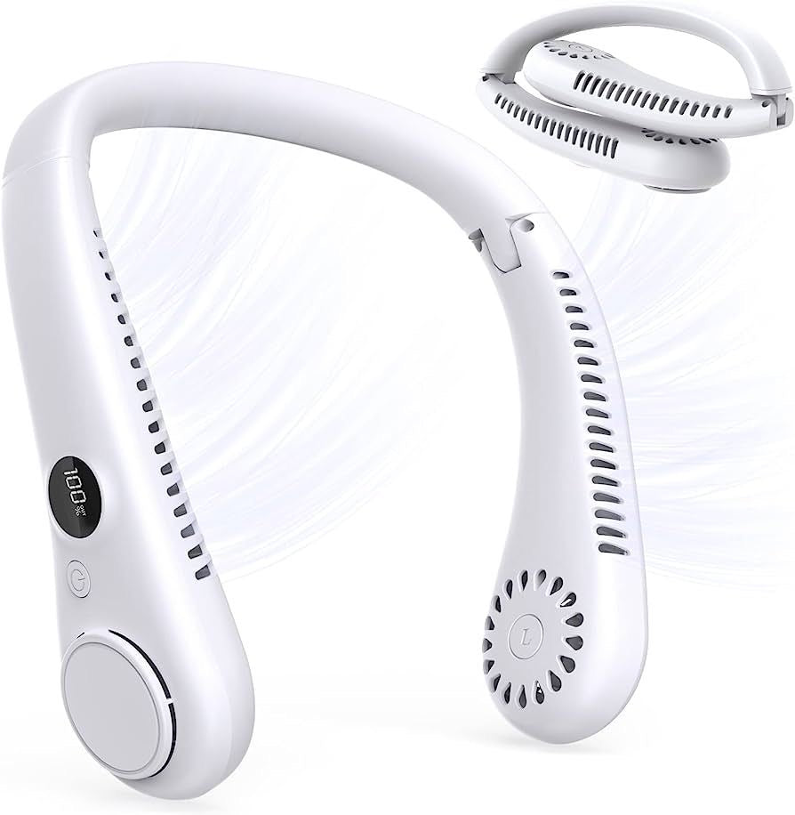Portable Neck Fan,Hands Free Wearable Bladeless Fan,Ultra Light Rechargeable Mini USB Fan