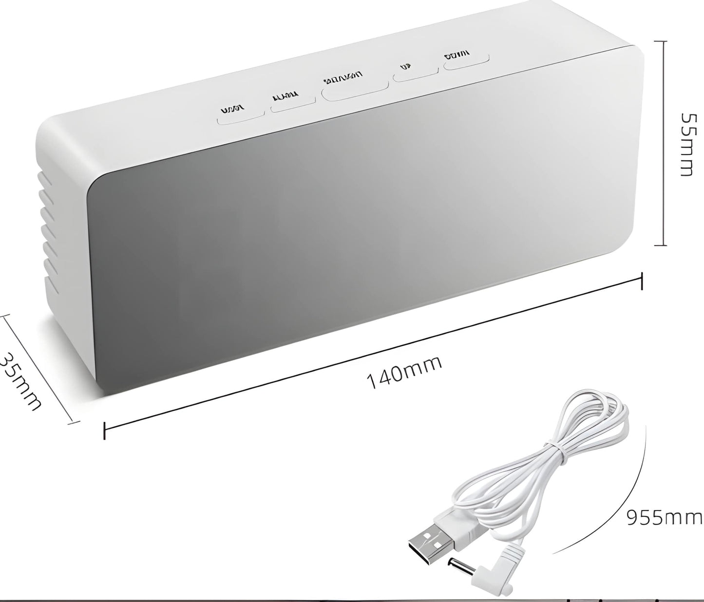 Mirror Digital LED Mirror Alarm Clock