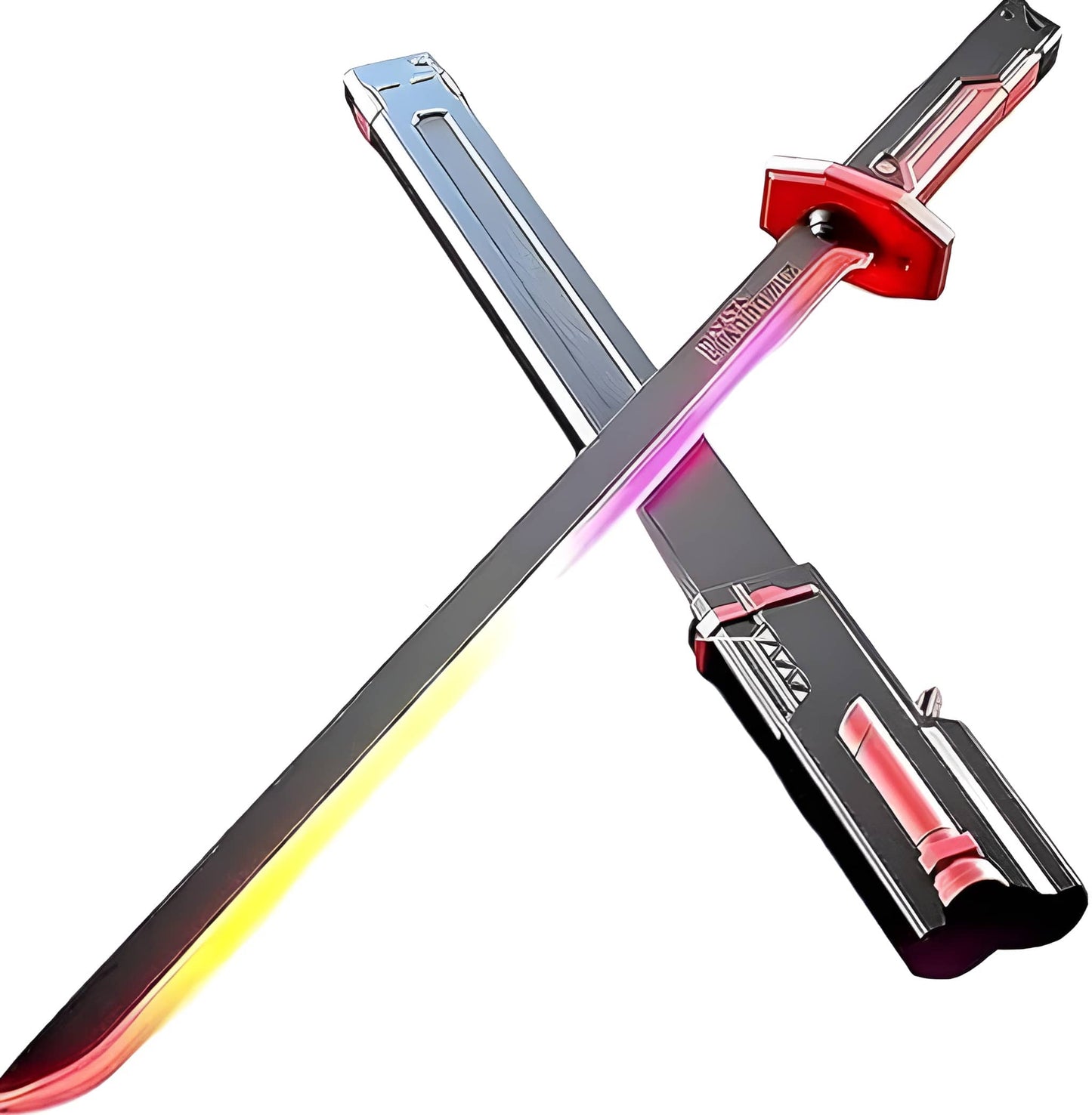 Multicolor LED Light Sword with Sheath and Dazzling Spark Effect