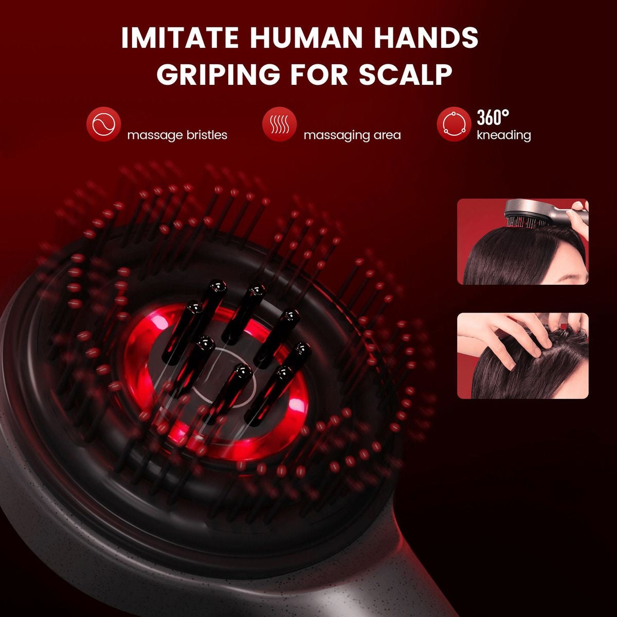 Electric Head Scalp Massager 2 In 1 Scalp Massage Brush And Oil Applicator Electric Head Massager